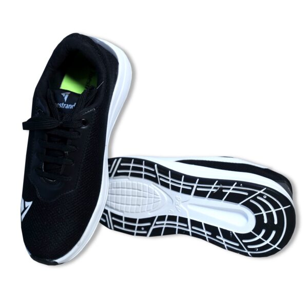 TOESTRAND Sports Shoes for Men, Running,Walking, Gym, and Training Sneaker Lace-Up Shoes for Men's and Boys (Black) - Image 3
