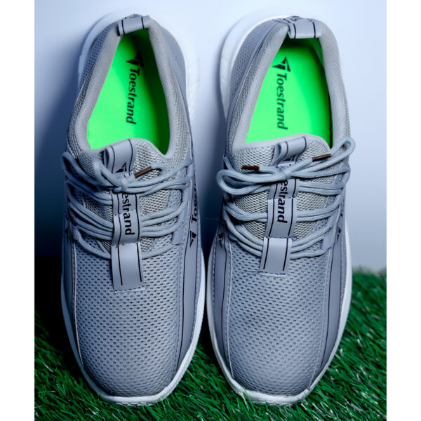 TOESTRAND Men's  Sports Running, Walking, and Gym Shoes with Extra Cushion Lightweight Lace-Up Casual Sneaker Shoes for Men's and Boys (Grey) (Pack of 1) - Image 4