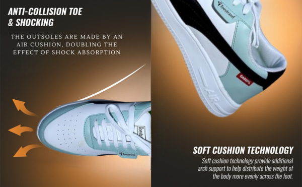 Men's Everyday All Purpose Walking Running Casual Shoes, Men's Lace-Up Sports Running Outdoor Shoes (Mint Green) - Image 7