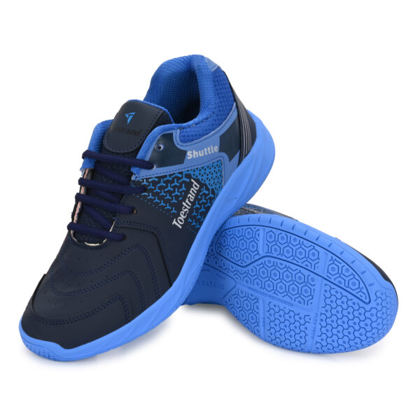 Badminton Squash Table Tennis Volleyball Non-Marking Shoe with Power Cushion (BLUE) - Image 4