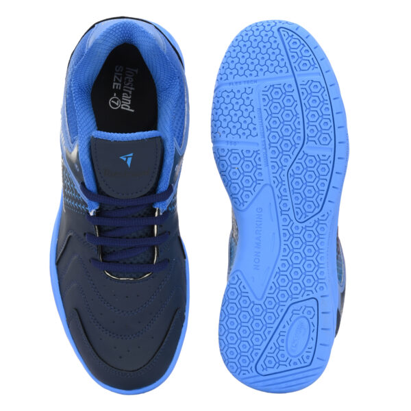 Badminton Squash Table Tennis Volleyball Non-Marking Shoe with Power Cushion (BLUE) - Image 7
