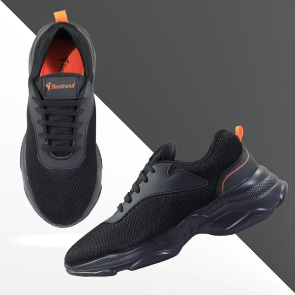 Toestrand Men First Black Sports Running Shoes Running Shoes