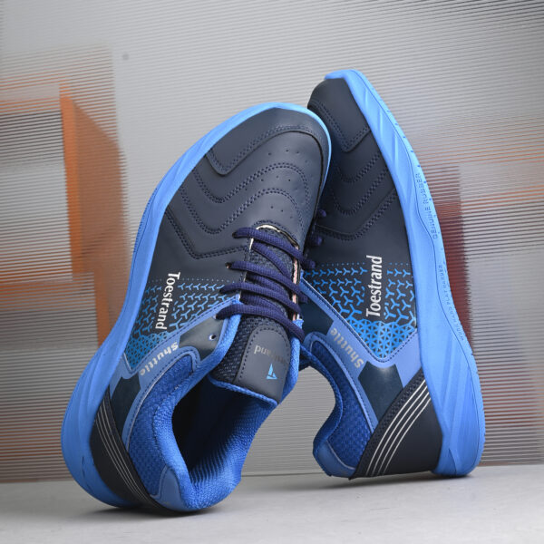 Badminton Squash Table Tennis Volleyball Non-Marking Shoe with Power Cushion (BLUE) - Image 9